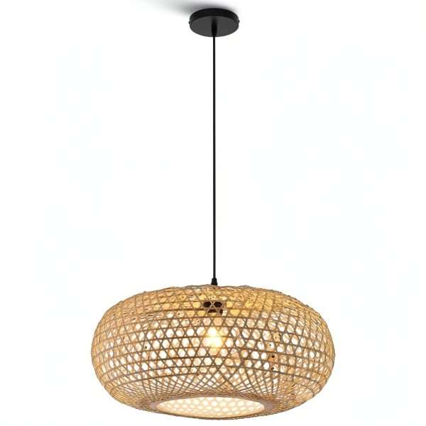 Parrot Uncle Bamboo Pendant Lamp Rustic Boho Adjustable-4