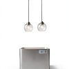 Pavo Clear Glass Pendant Light Adjustable Height Modern-4