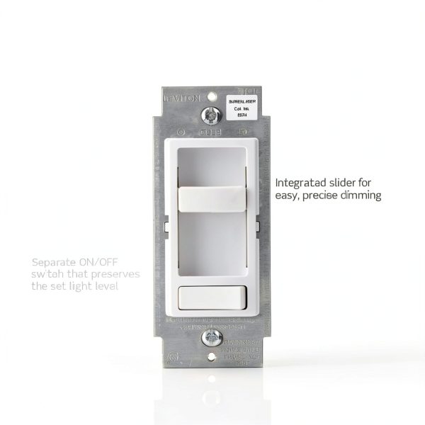 Leviton SureSlide Dimmer Switch LED Dimmable Light Almond-2