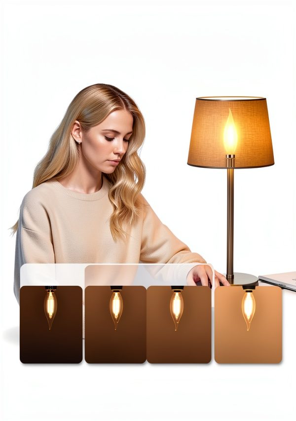 VEVOR LED Candelabra Bulbs Flame Tip Dimmable Vintage-2