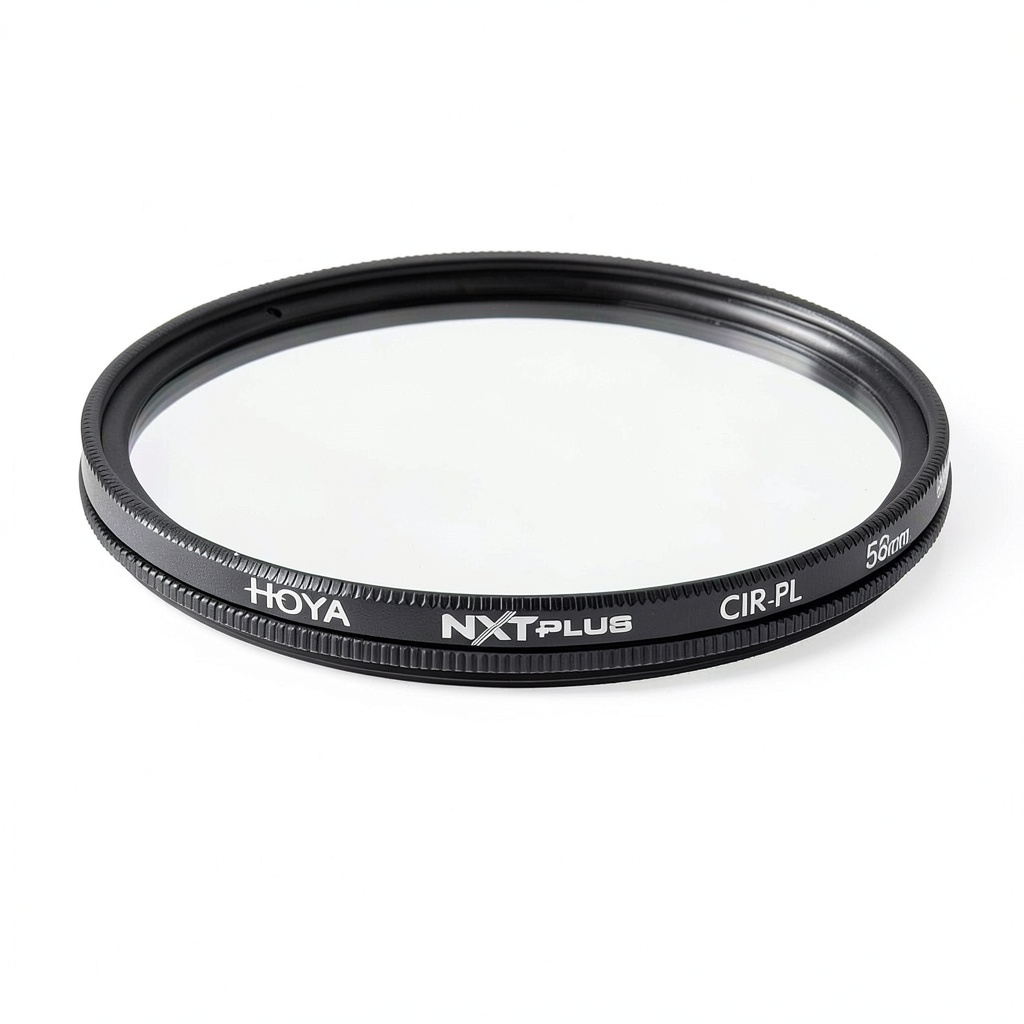 Hoya NXT Plus 58mm Circular Polarizer mounted on a camera lens