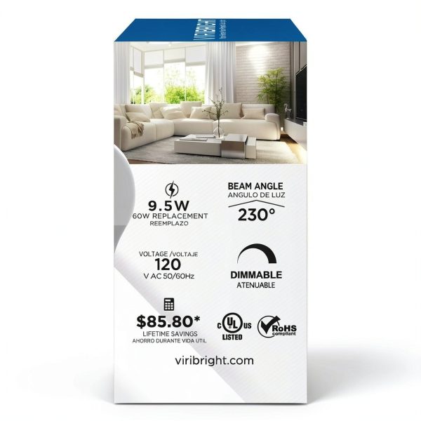 Viribright GU24 LED Bulb 9W 800 Lumens Cool White-7
