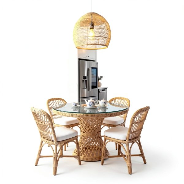 Parrot Uncle Rattan Pendant Light Boho Style Adjustable-1
