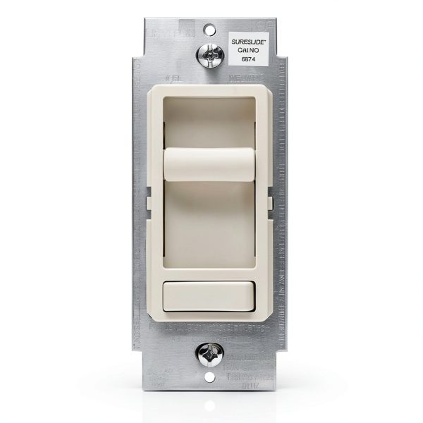 Leviton SureSlide Dimmer Switch LED Dimmable Light Almond-0