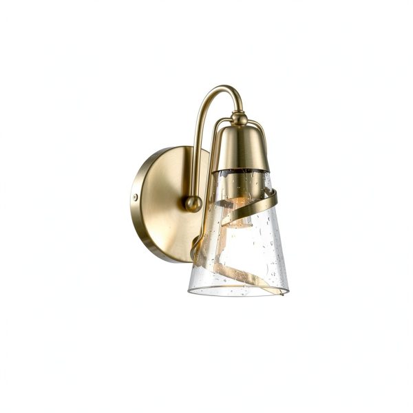 Parrot Uncle Gold Wall Sconce Modern Glass Shade Lighting-5