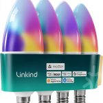 Linkind Smart LED Bulb Color Changing E12 Base Music Sync-0