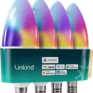Linkind Smart LED Bulb Color Changing E12 Base Music Sync-0
