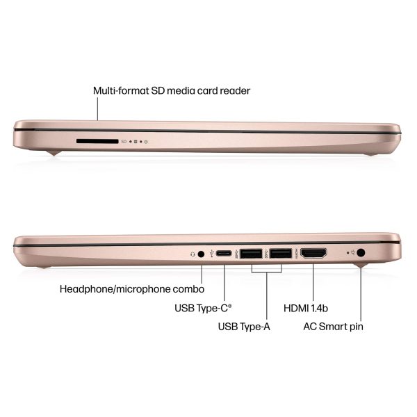 HP 14 Laptop Intel N150 16GB Memory HD Display Rose Gold-2