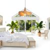 Parrot Uncle Bamboo Pendant Lamp Rustic Handwoven Adjustable-3