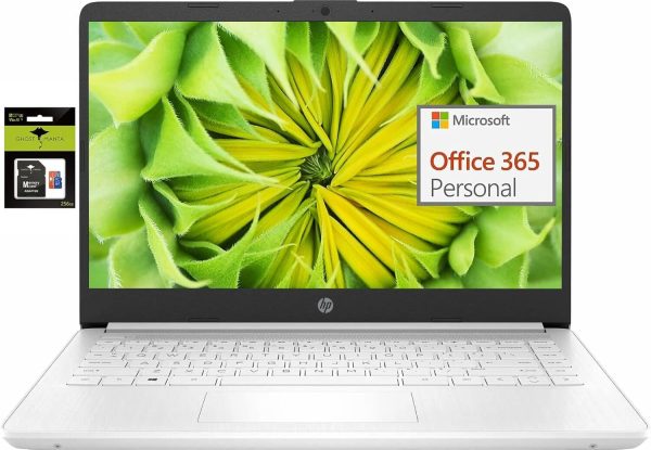 HP 14 Laptop Intel Celeron 16GB RAM Fast Charge Student-0