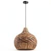 Parrot Uncle Rattan Pendant Light Boho Rustic Handwoven-7