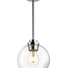 Pavo Clear Glass Pendant Light Adjustable Height Modern-1