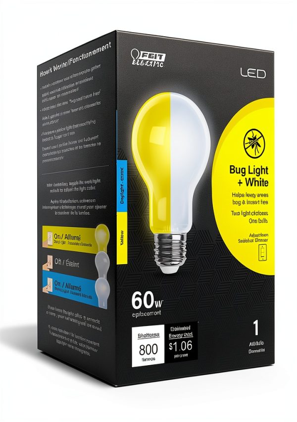FEIT ELECTRIC Bug Light LED A19 Color Selectable Outdoor-2