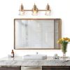 Parrot Uncle Gold Vanity Light Seeded Glass Shades Modern-2