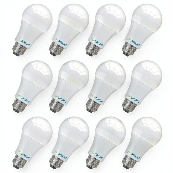 VIRIBRIGHT A19 LED Bulbs Dimmable 1600 Lumens 12 Pack-0