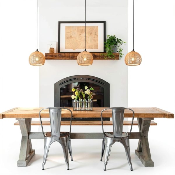 Pavo Woven Pendant Light Natural Design Modern Rustic-2