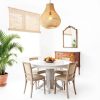 Bamboo Pendant Lamp Hand Woven Fish Basket Boho Farmhouse-2