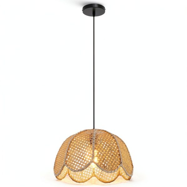 Parrot Uncle Rattan Pendant Light Farmhouse Boho Style-5