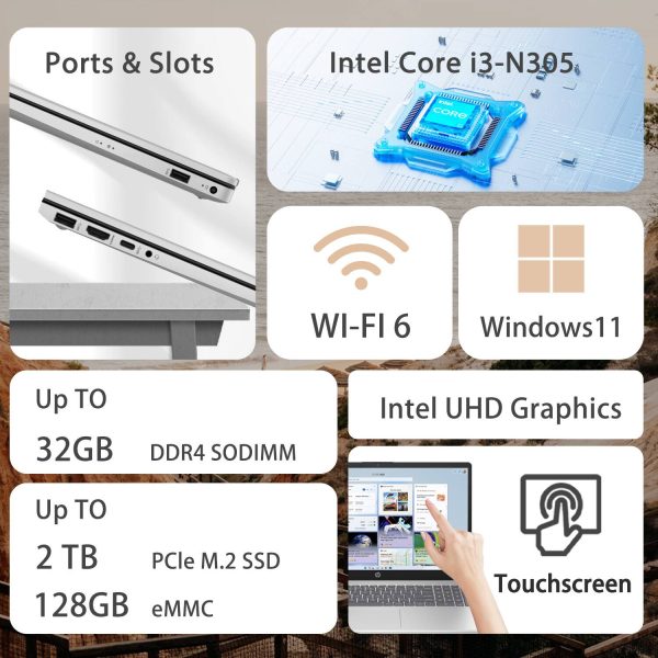 HP 17.3 Touchscreen Laptop Intel Core i3 16GB RAM 512GB SSD-1