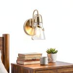 Parrot Uncle Gold Wall Sconce Modern Glass Shade Lighting-0