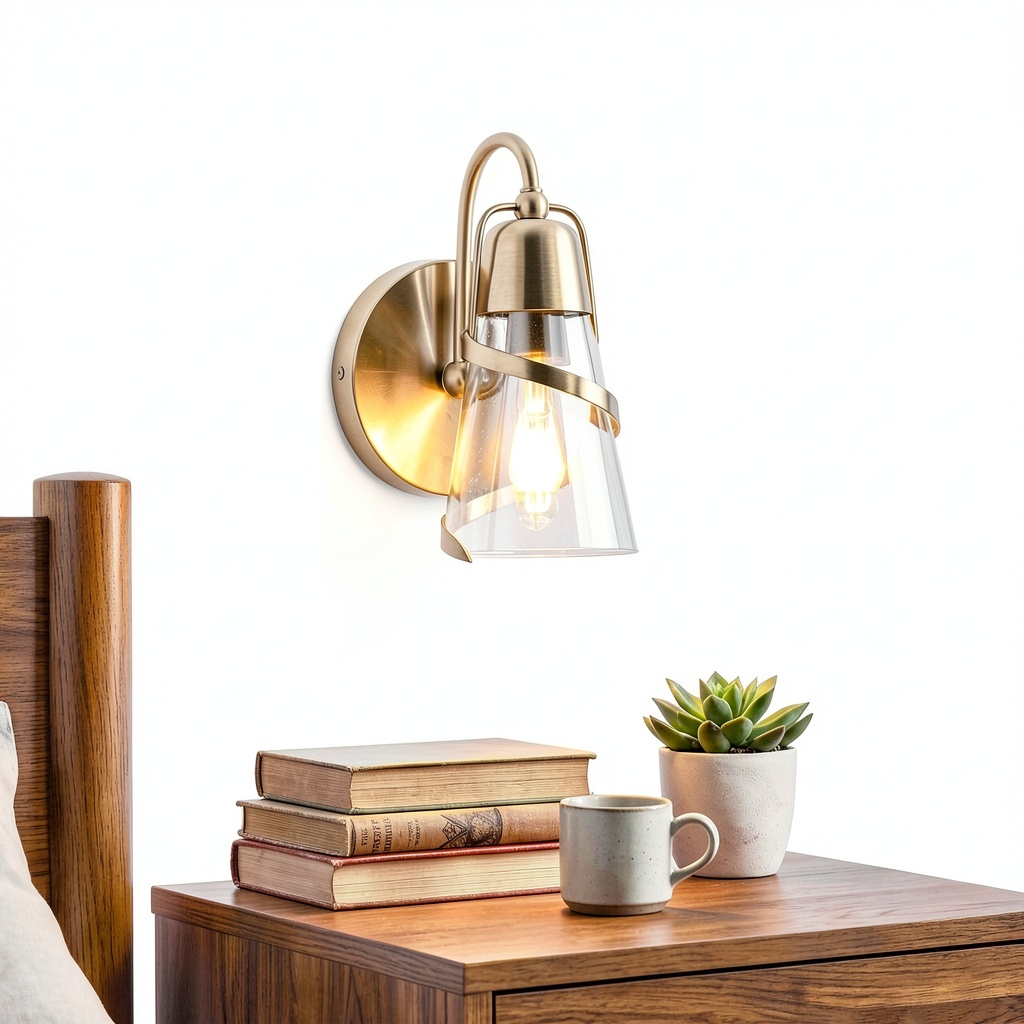 Parrot Uncle Gold Wall Sconce installed in a hallway with soft illumination