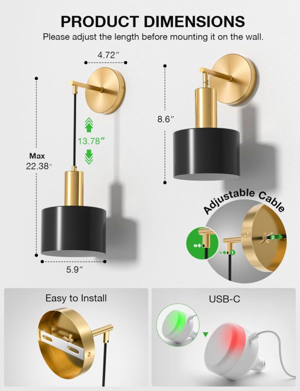 Pavo Rechargeable Wall Lights Battery Powered Home Lighting-5