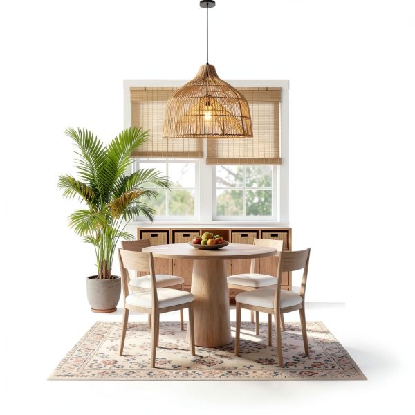 Parrot Uncle Rattan Pendant Light Boho Rustic Adjustable-2