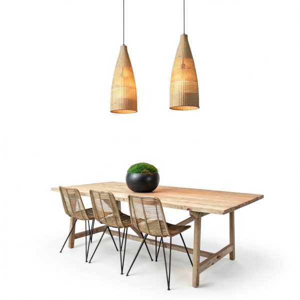 Parrot Uncle Bamboo Pendant Lamp Rustic Boho Lighting-0