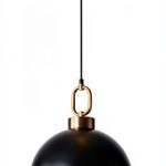 Vintage Pendant Light Gold Dome Adjustable Cord Home-0