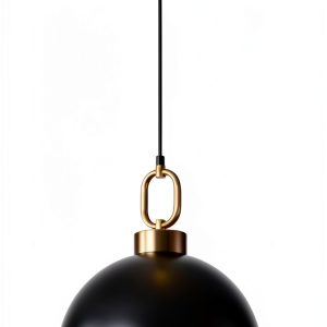 Vintage Pendant Light Gold Dome Adjustable Cord Home-0