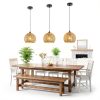 Pavo Woven Pendant Light Natural Design Modern Rustic-3