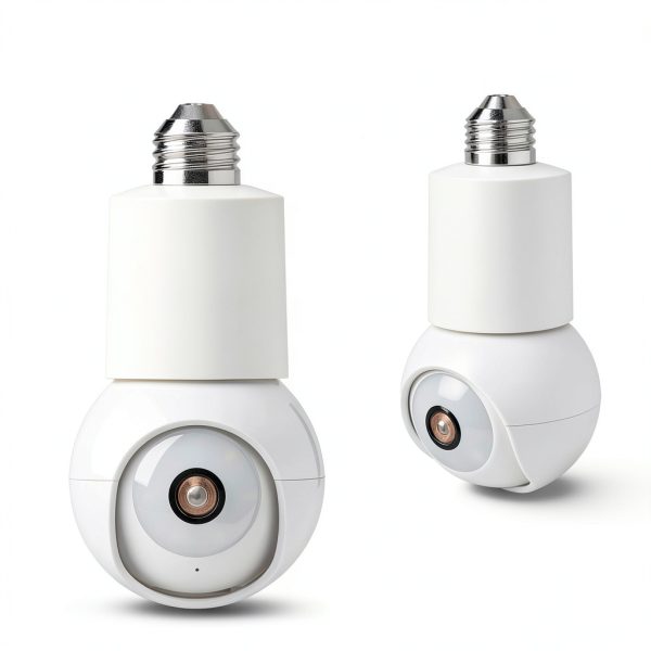 Eco4life Smart WiFi PTZ Light Bulb Security Camera White-0