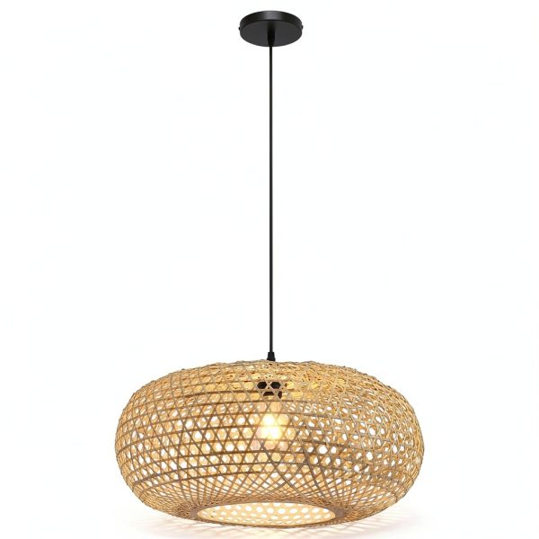 Parrot Uncle Bamboo Pendant Lamp Rustic Boho Adjustable-6