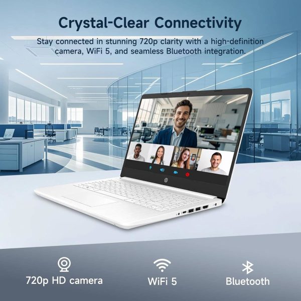 HP 14 Laptop Intel Celeron 16GB RAM Fast Charge Student-6