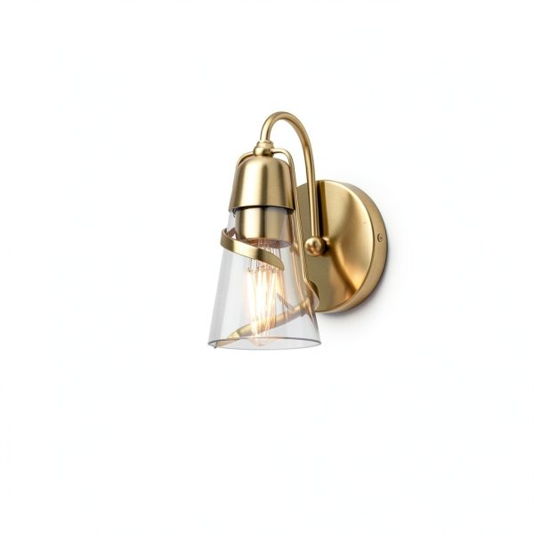 Parrot Uncle Gold Wall Sconce Modern Glass Shade Lighting-6