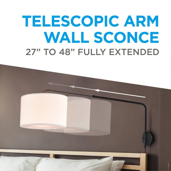 Coby Wall Mount Light Adjustable Swing Arm Sconce-5