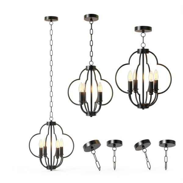 Pavo Adjustable Chandelier Modern Farmhouse Vintage Lighting-5