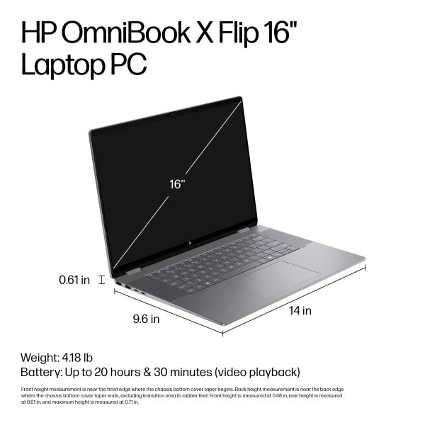 HP OmniBook X Flip 16 2K Touch Laptop Ryzen 5 220-11