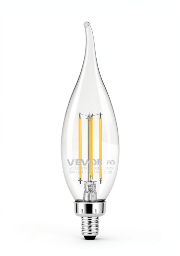 VEVOR LED Candelabra Bulbs Flame Tip Dimmable Vintage-5