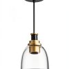 Pavo Glass Pendant Light Black Gold Adjustable Kitchen-6