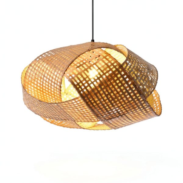 Parrot Uncle Bamboo Pendant Lamp Rustic Farmhouse Lighting-4