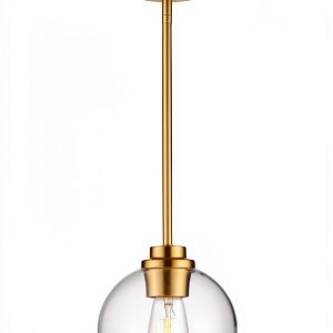 Pavo Clear Glass Globe Pendant Light Modern Farmhouse-0