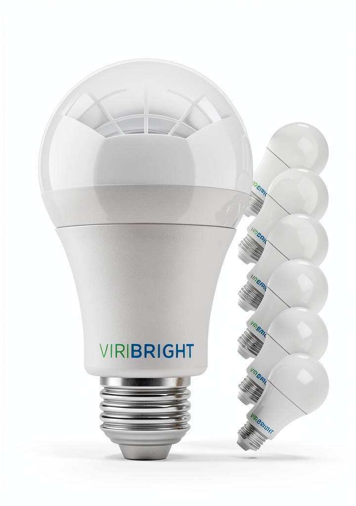 Viribright A19 LED Bulb illuminating a cozy living room