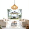 Parrot Uncle Boho Rattan Pendant Light Handwoven Adjustable-1