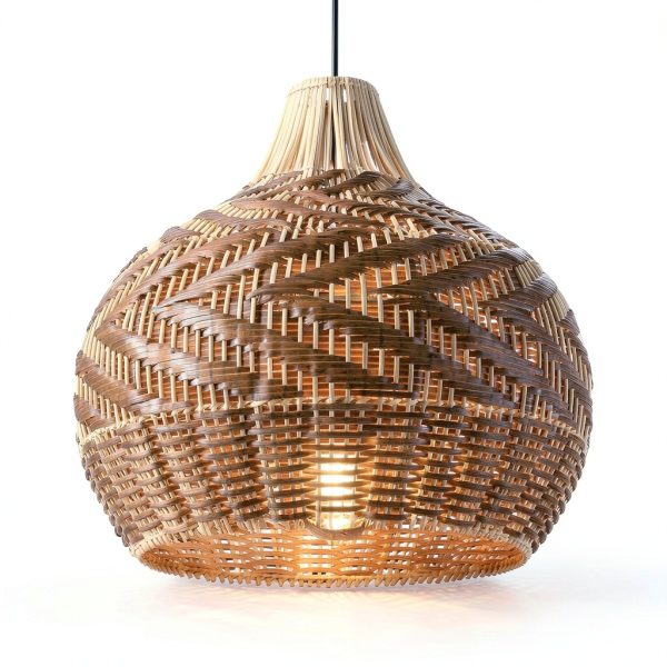 Parrot Uncle Rattan Pendant Light Boho Rustic Handwoven-8