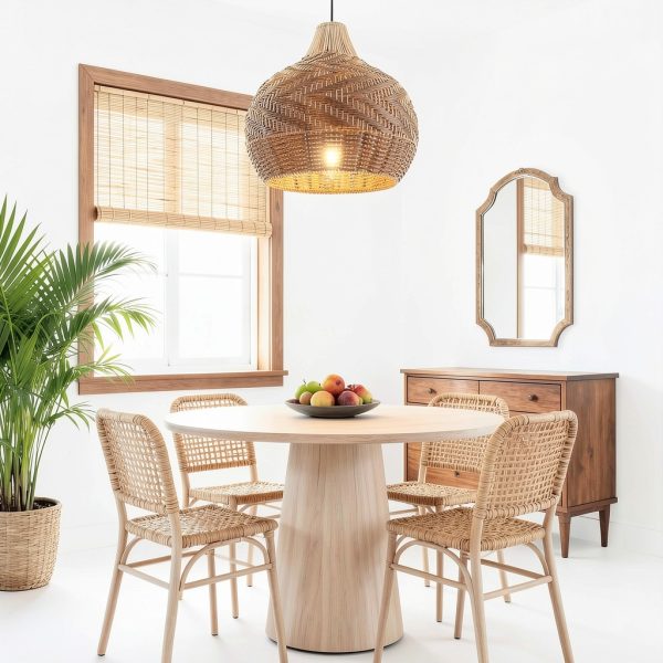 Parrot Uncle Rattan Pendant Light Boho Rustic Handwoven-1