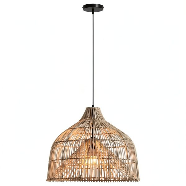 Parrot Uncle Rattan Pendant Light Boho Rustic Adjustable-7