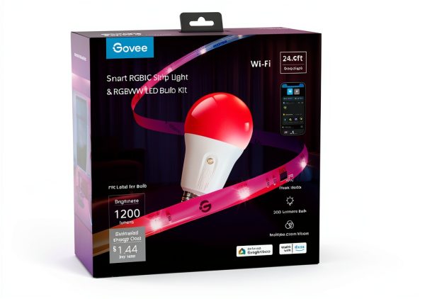 Govee Smart Bulb RGB Color Changing Wi-Fi Bluetooth Control-3