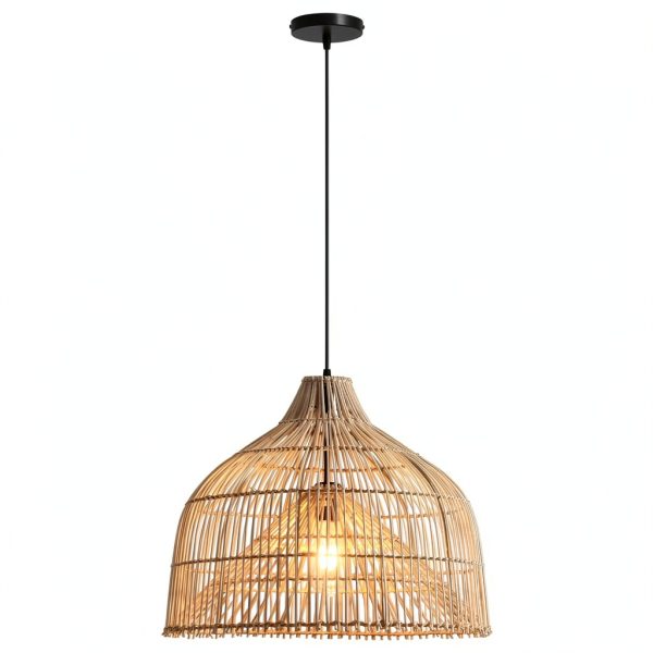 Parrot Uncle Rattan Pendant Light Boho Rustic Adjustable-6