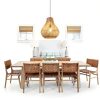 Bamboo Pendant Lamp Hand Woven Fish Basket Boho Farmhouse-0